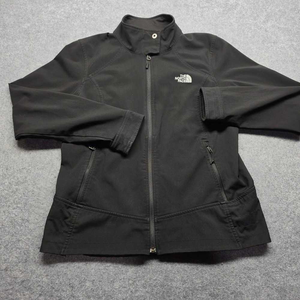 The North Face Apex Bionic Softshell Jacket Women Large Black Full Zip Windproof